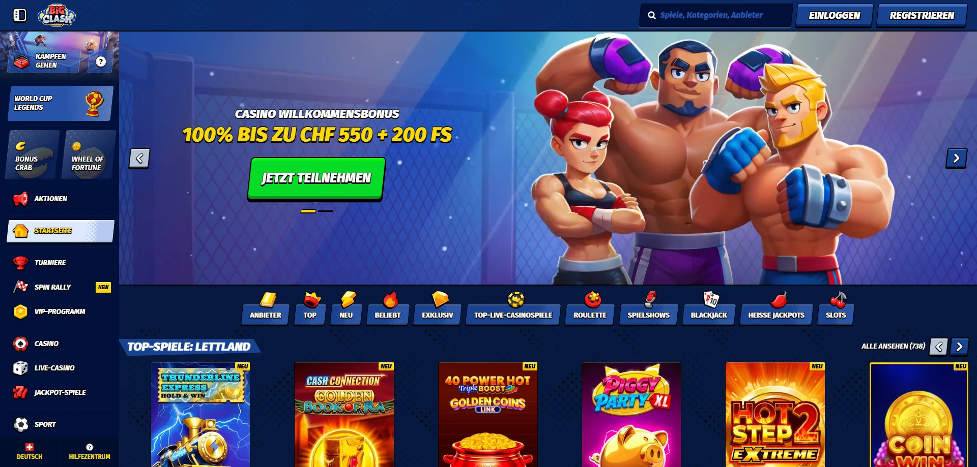 BigClash Casino Österreich – Übersicht Spielangebot und Bonus 2026